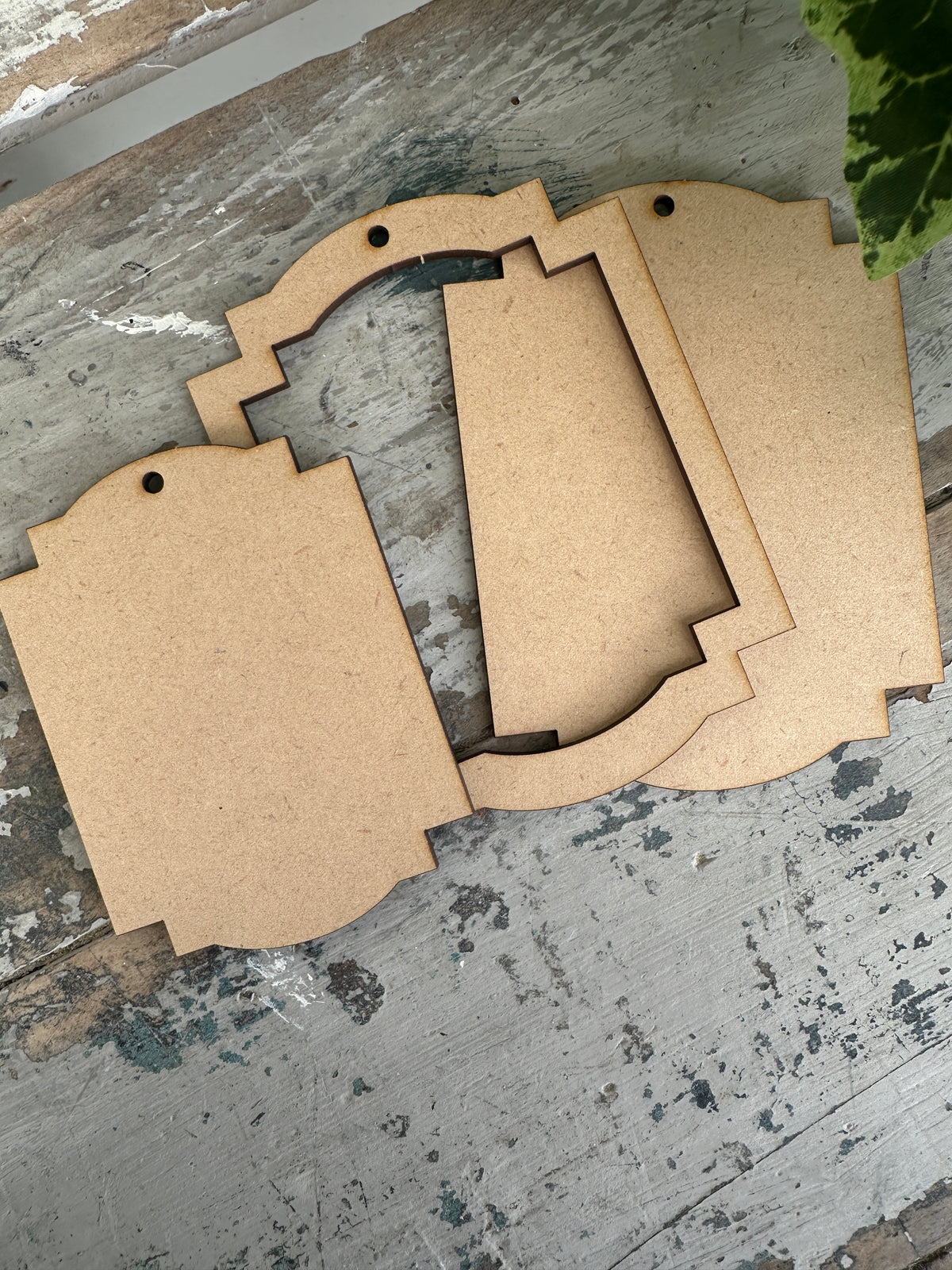 Elegant Frame 3 piece set Blank MDF shape 12cm
