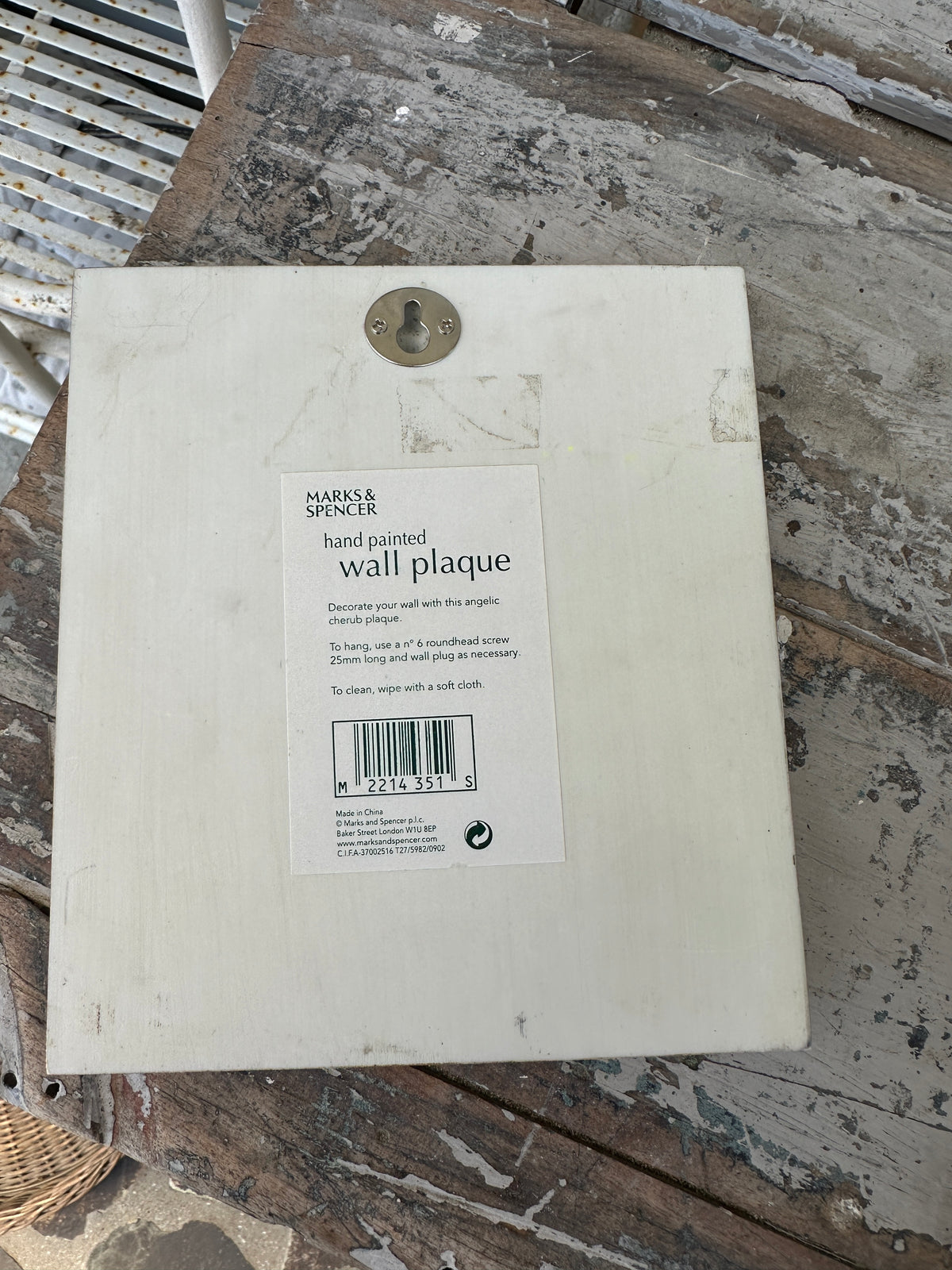 Hand painted Ceramic wall plaque Angelic