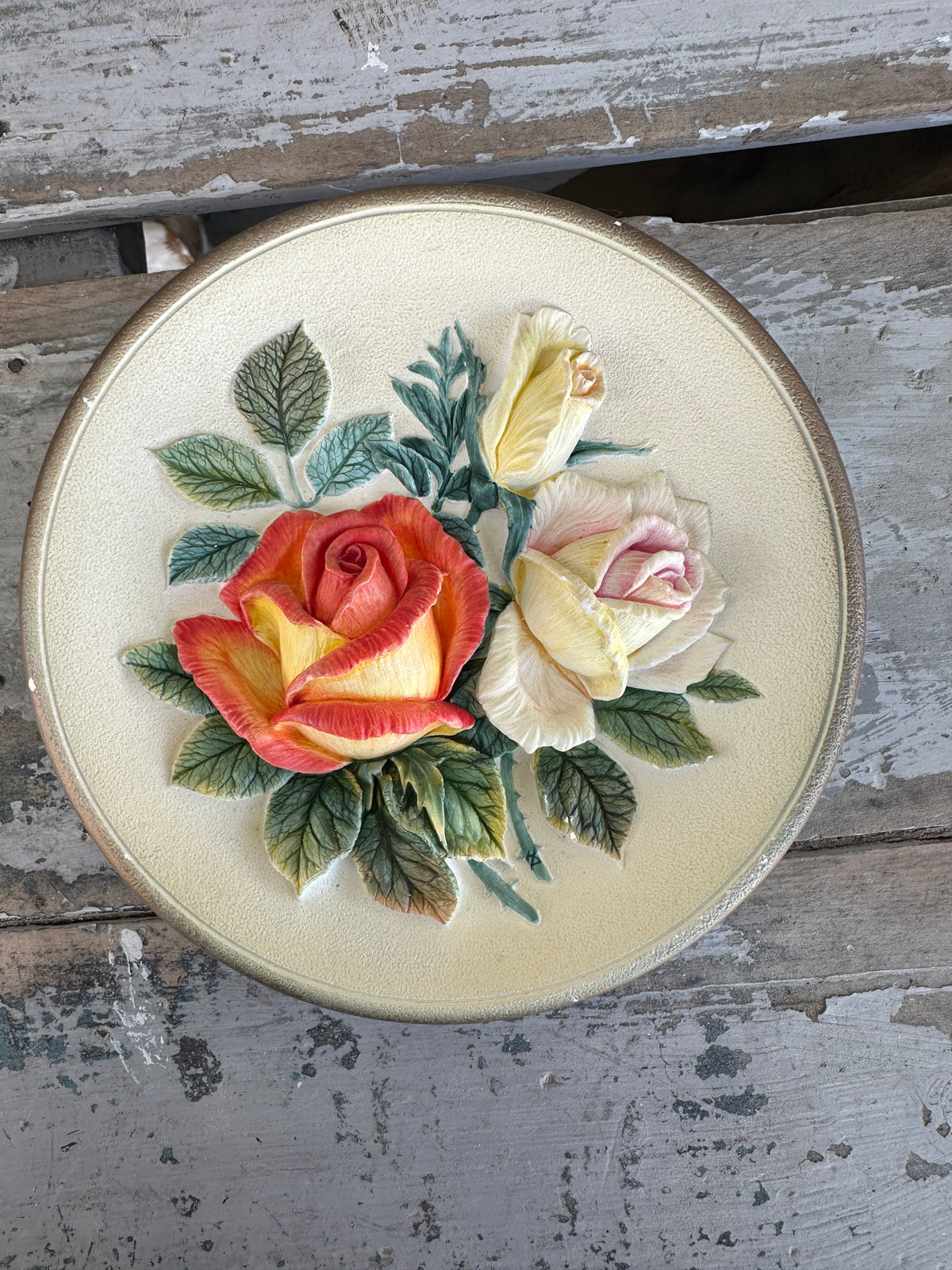 Vintage Floral English Hanging plate