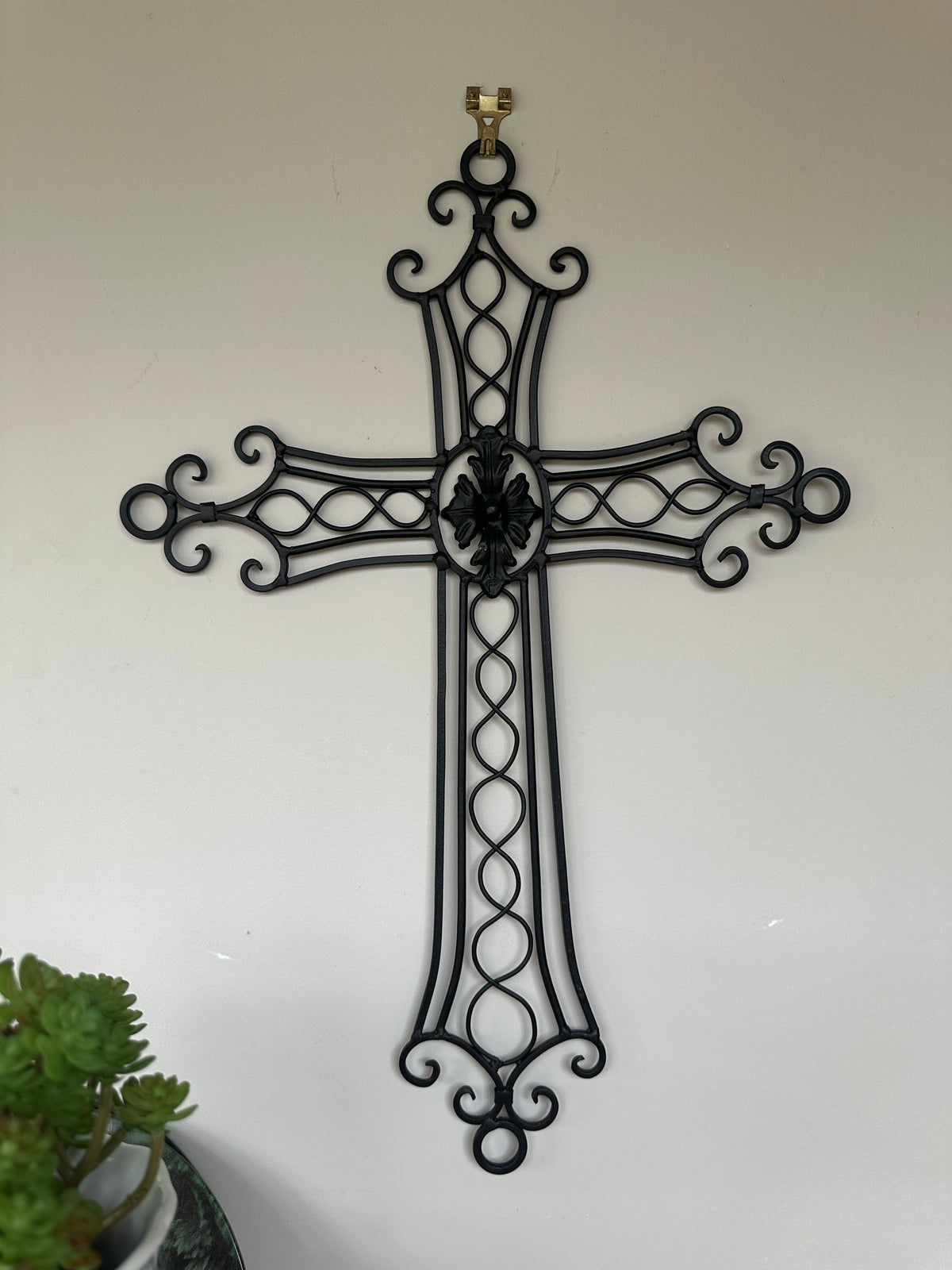 Black wall hanging cross