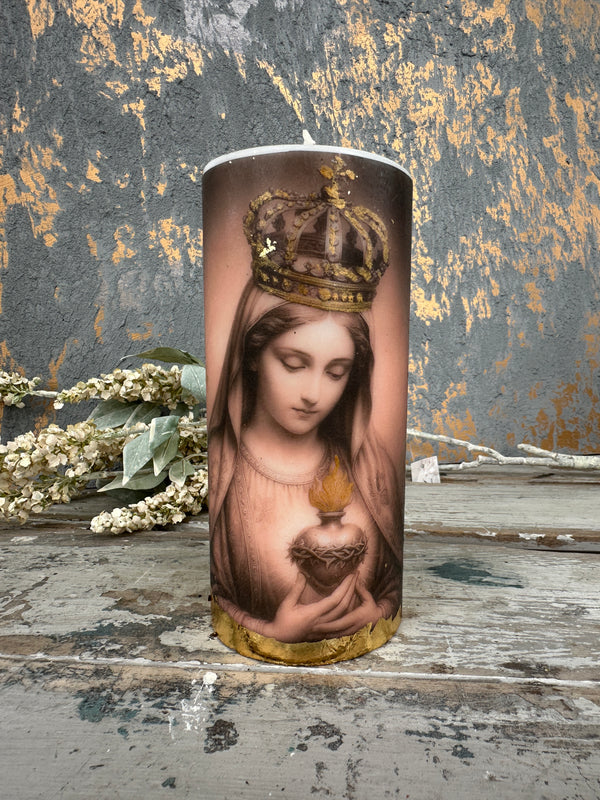 Our Lady of Sorrows Candle Tall
