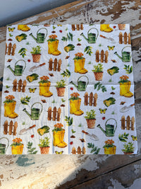 Gardening Napkin for Decoupage