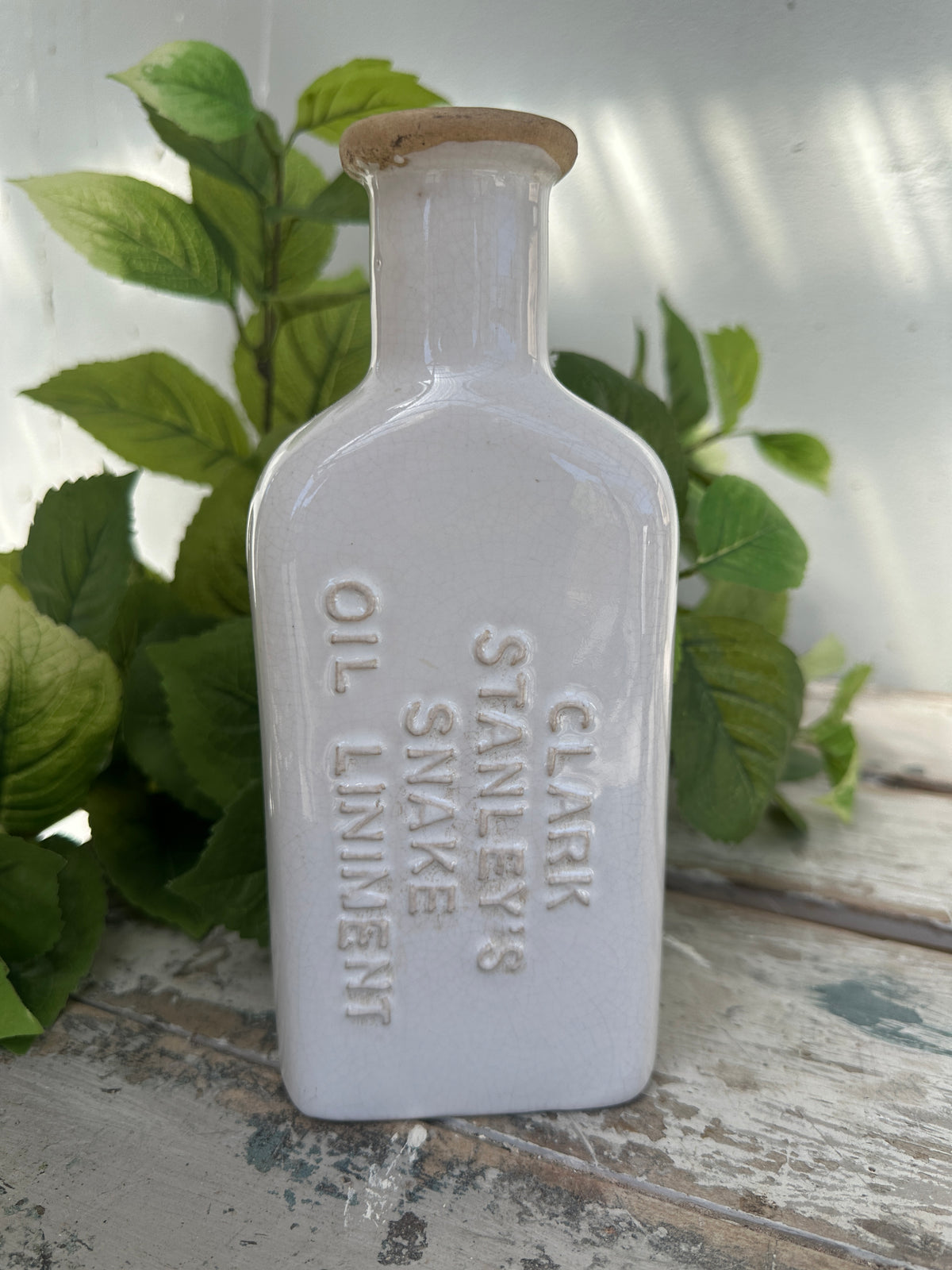 Ceramic Bottle Clark Stanley's Snake Oil Liniment
