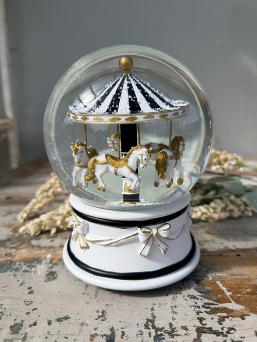 Snow Globe Musical Carousel