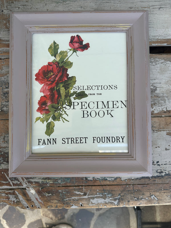 Collection of floral pictures chalk painted