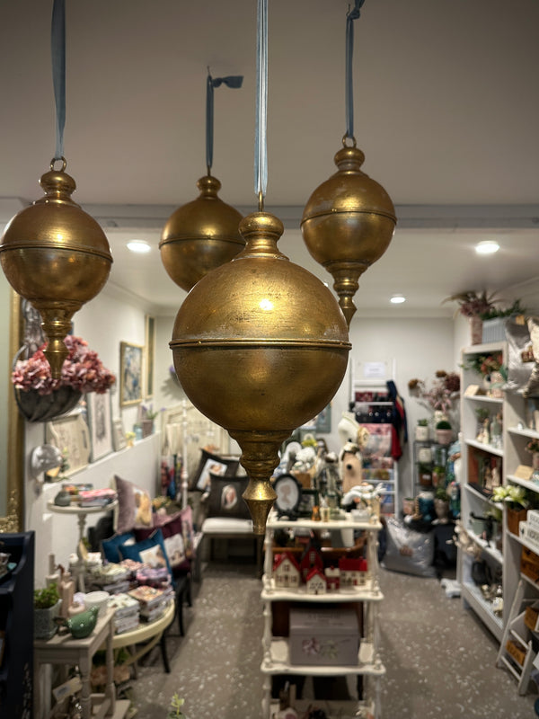 Giant oversized Rustic Gold Metal hanging Finial large