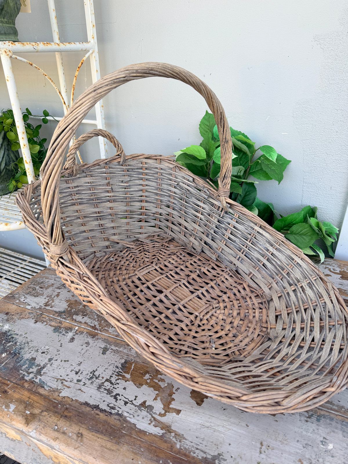 Flower Picking Baskets Willow Greywash