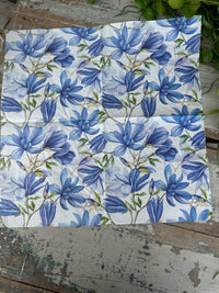 Blue Magnolia Napkin for Decoupage
