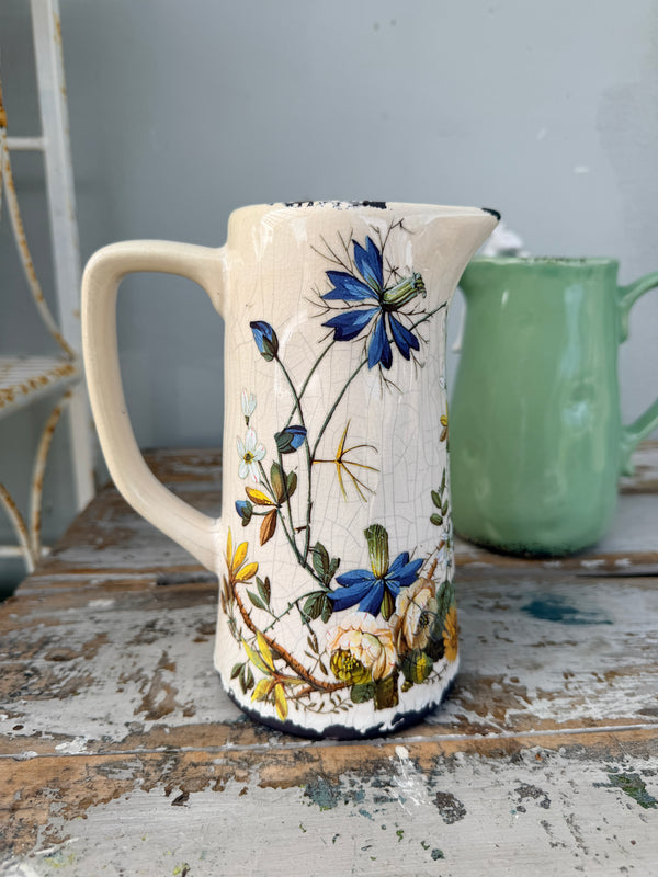Norwood Jug Cream small Blue Vine