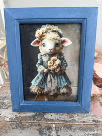 Miss Sheep blue frame