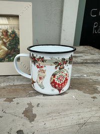 Christmas decorations Enamel cup