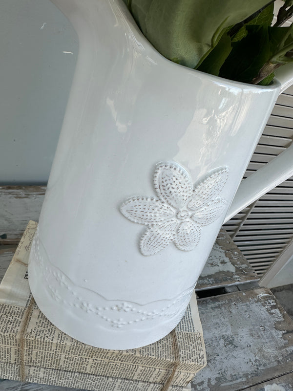 White Ceramic Jug Extra Large