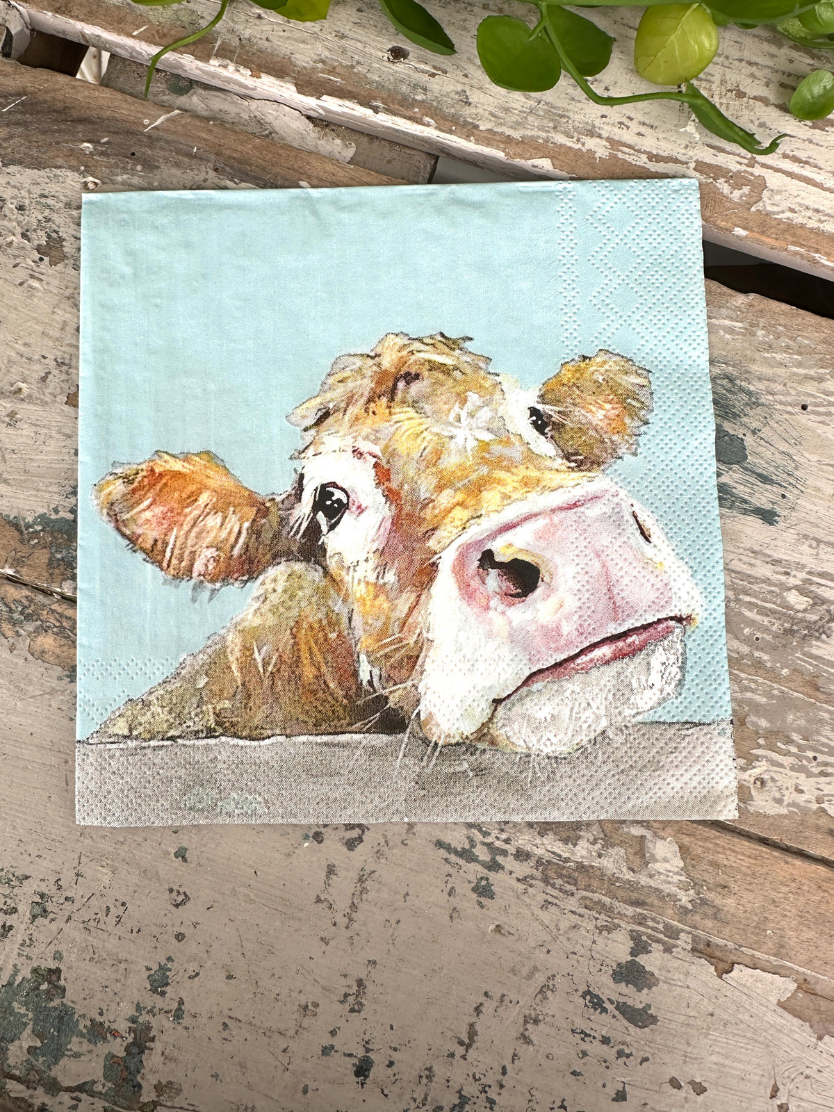 Bella Cow Napkin for Decoupage