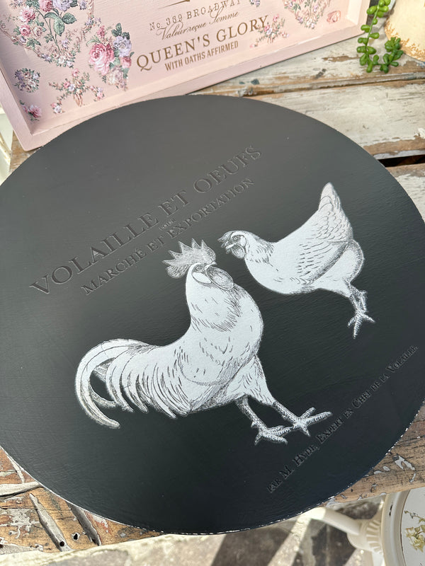French Country look lazy susan in Cast Iron