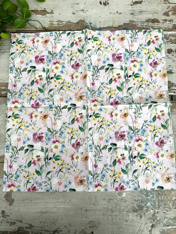 Beauty of Spring light Rose Napkin for Decoupage