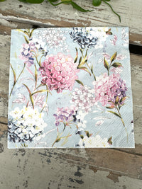 Blue Hydrangea Napkin for Decoupage