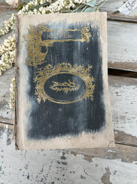 Fusion cast iron Black & Gold Reworked decorative Book 