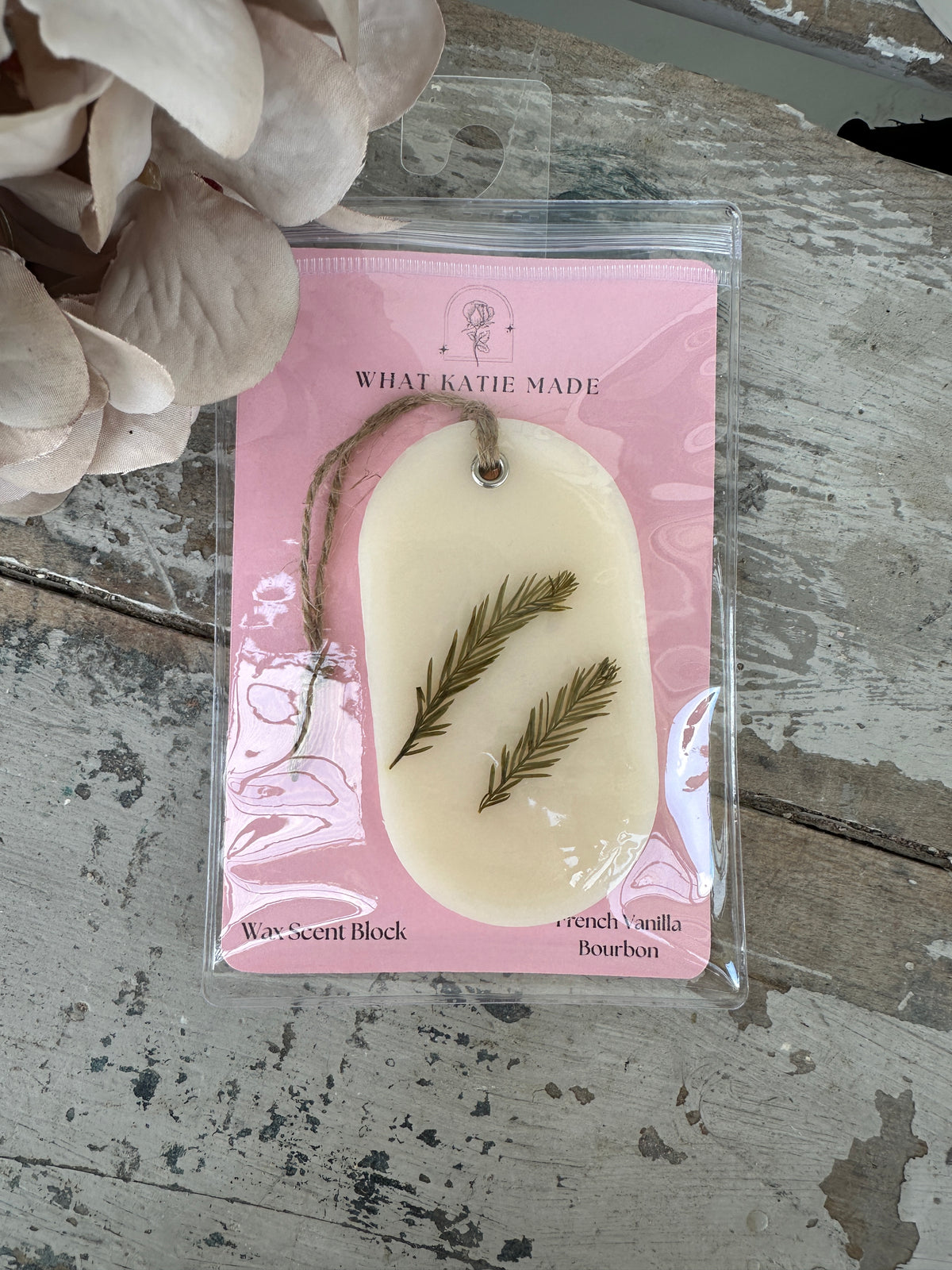 Hanging Wax Scent Block hanging French Vanilla Bourbon