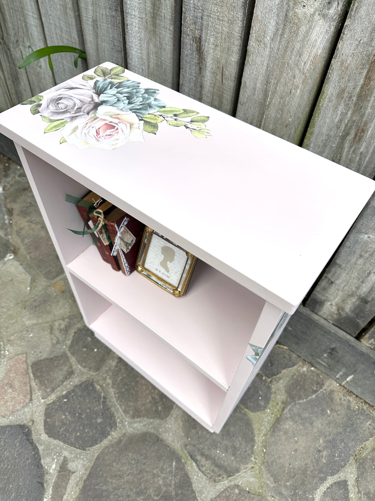 Small Bookcase Shelf unit in Grassmere & Florals