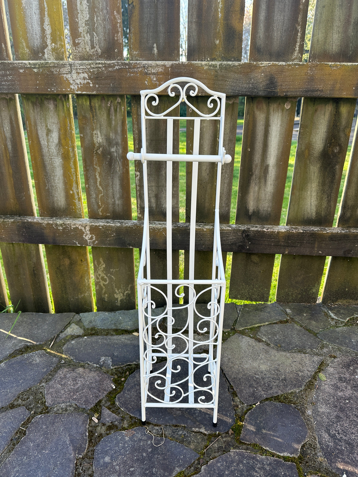 White Filigree Toilet Roll Holder Collect only
