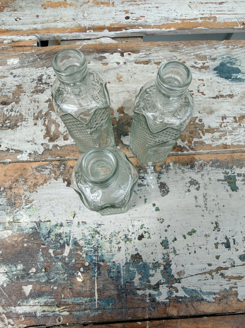 Glass Bottles set of 3