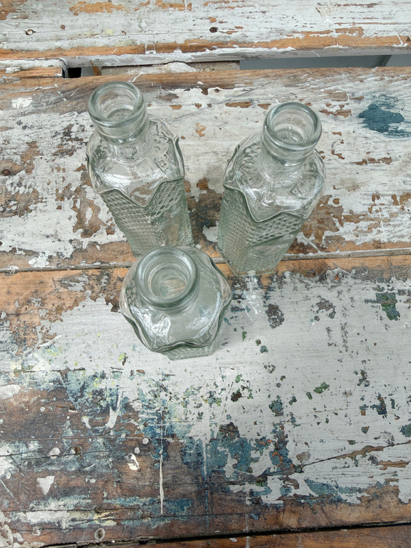 Glass Bottles set of 3