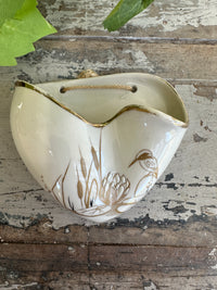 Bavarian porcelain hanging wall pocket