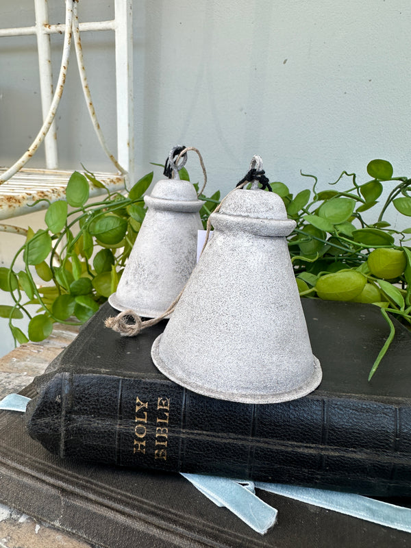 French Country Ash Grey Hanging Bell 3 sizes