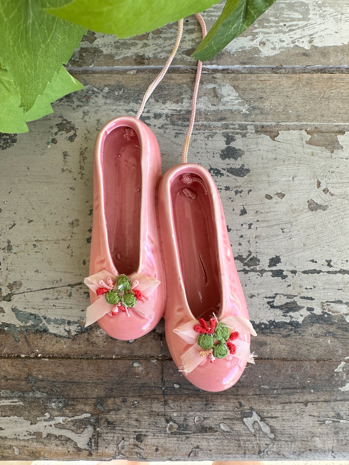 Ballet shoes ceramic hanging
