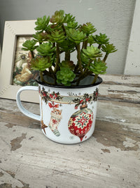 Christmas decorations Enamel cup