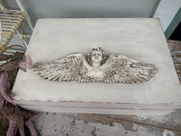 Angelic large Box chippy milk painted COLLECT OR GET COURIER QUOTE