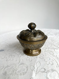 Decorative Brass lidded bowl