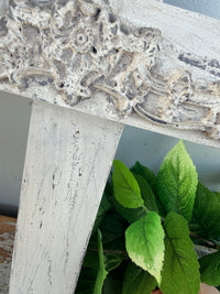 Decorative cross with a rustic finish Chippy Wooden Cross Large in milk paint