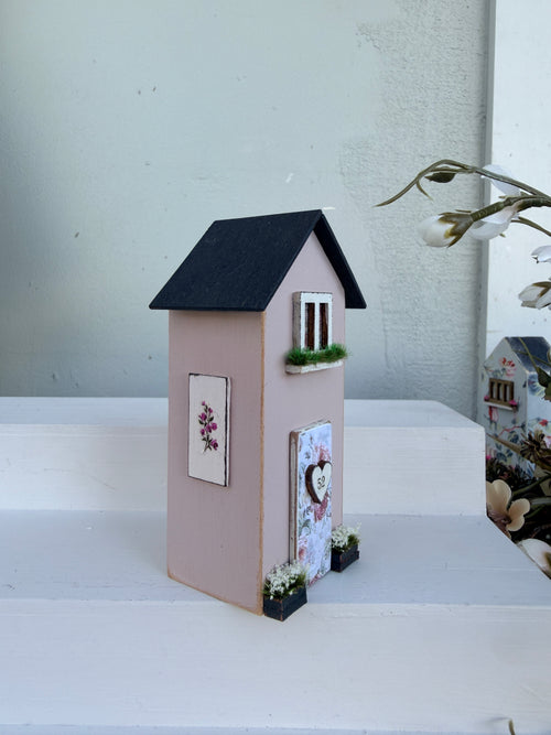 Miniature Handmade Houses pink series #52