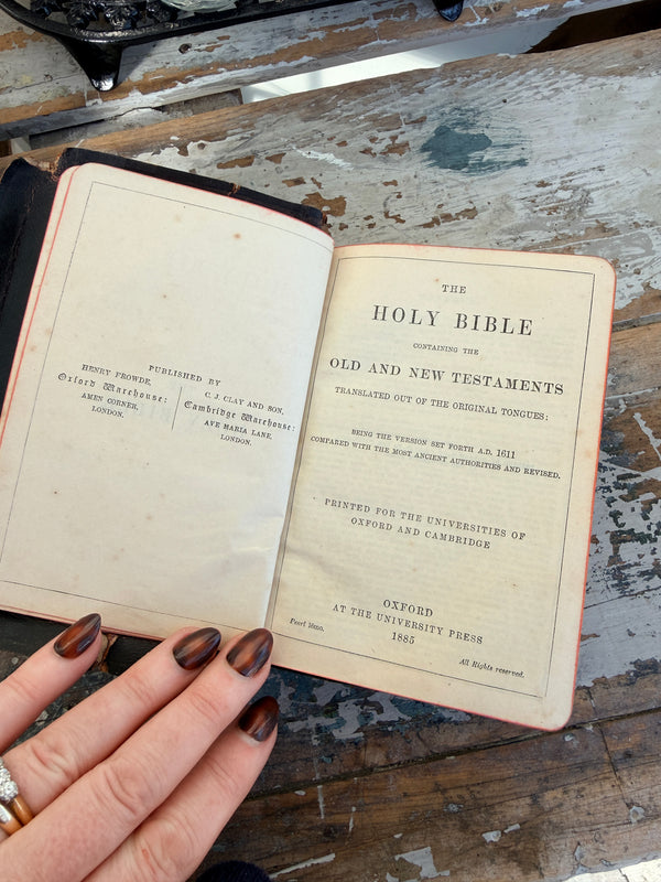 Holy Bible revised edition Vintage Black book