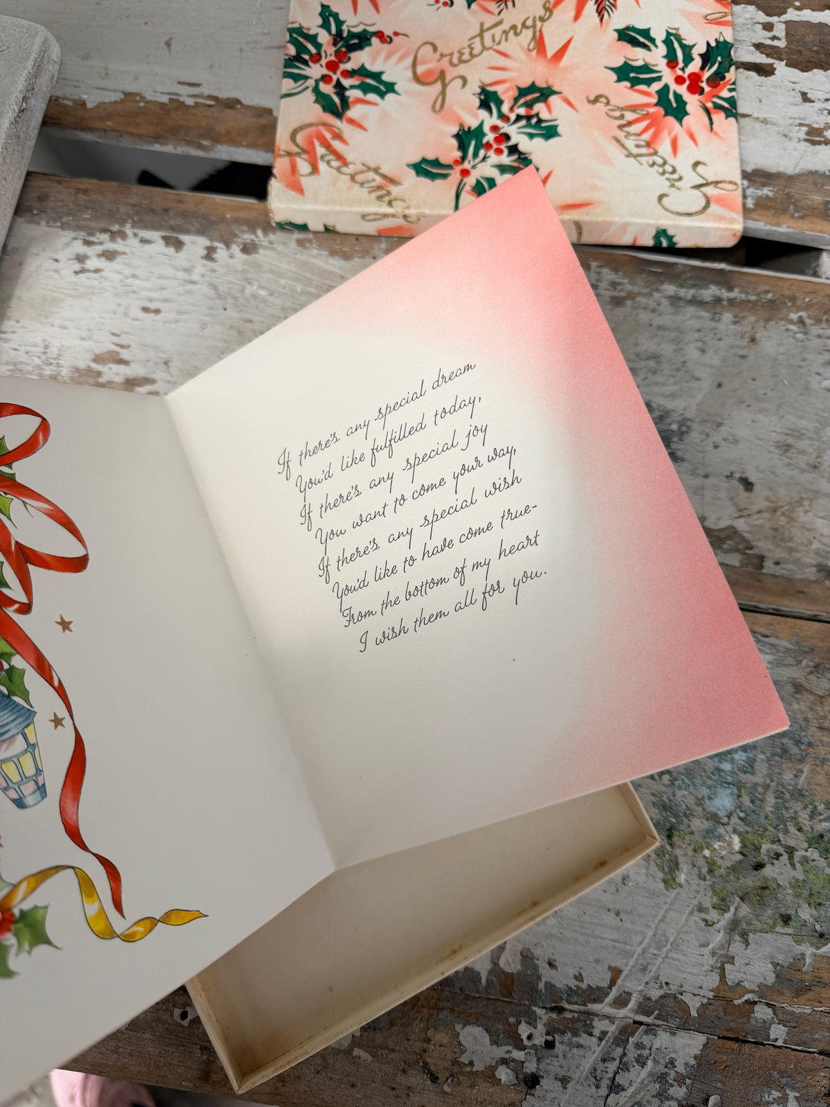 Vintage Christmas Card in box - choose your design