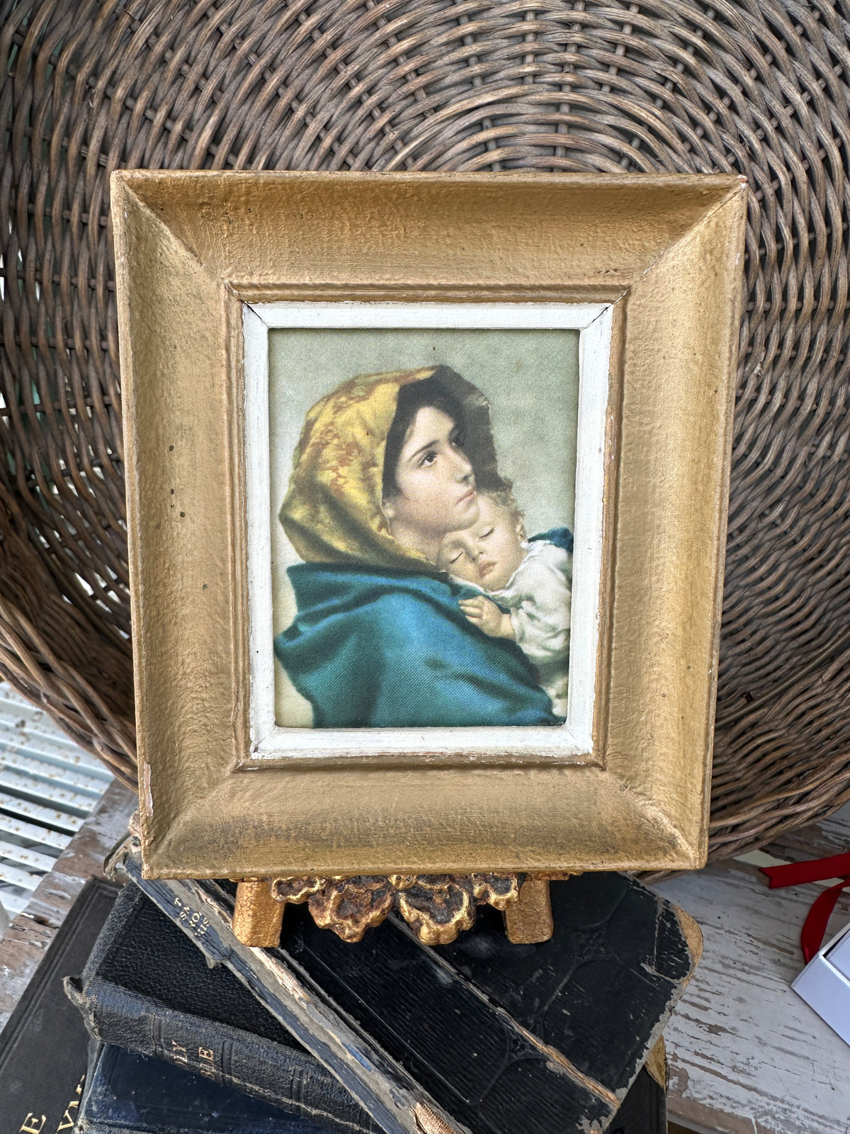 Framed picture of Mary and Child