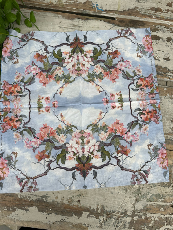 Blossom Clouds Napkin for Decoupage