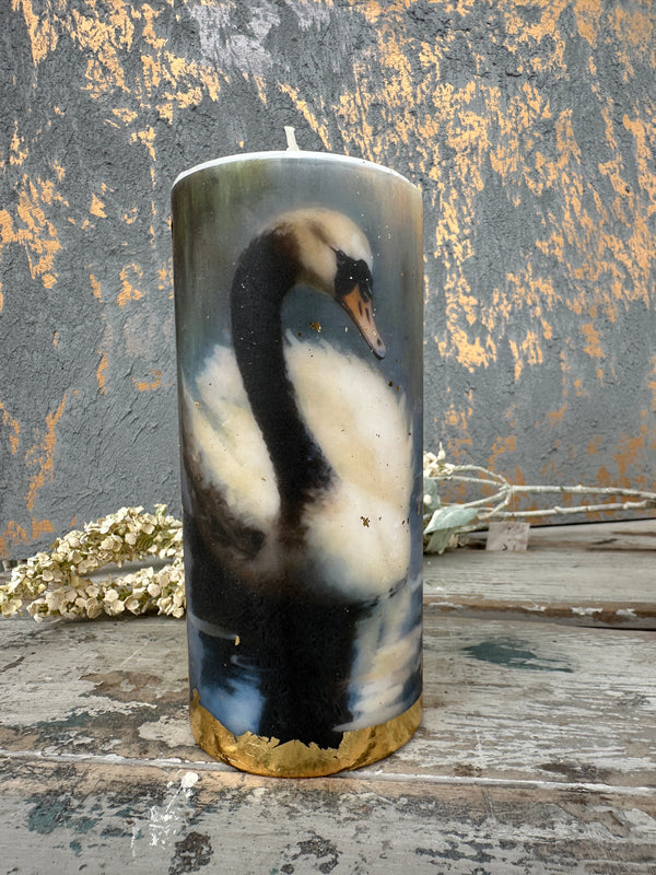 Swan Candle Tall