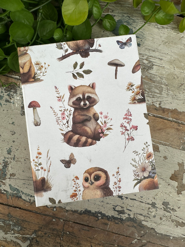 Jotter Pad Forest Animals white
