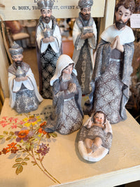 Nativity Set Silvers 6 piece