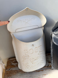 Post Box Rustic antique white | Vintage Metal Letter Box | Paint Me Vintage