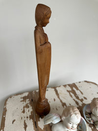 Wooden styled religious figurine