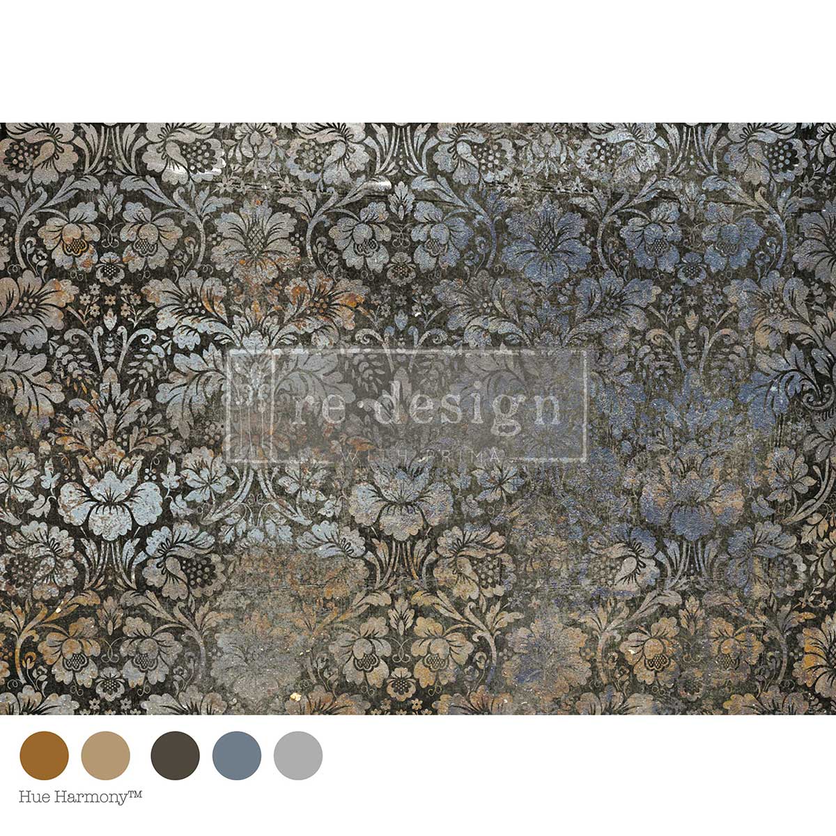 Oxidized Garden A1 Decoupage Fiber Paper 1 sheet redesign with prima