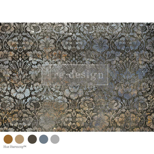 Oxidized Garden A1 Decoupage Fiber Paper 1 sheet redesign with prima