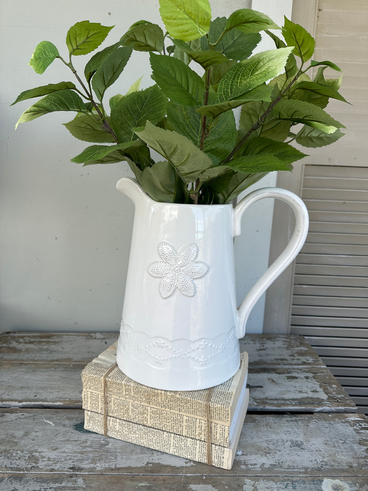White Ceramic Jug Extra Large