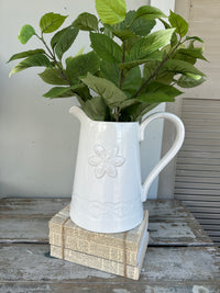 White Ceramic Jug Extra Large