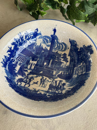 Crackled Blue  & White wash jug and bowl COLLECT only