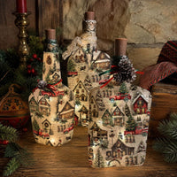 Snowy Village Charm A3 Fiber Decoupage Paper 2 sheet