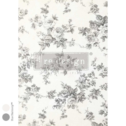 Heirloom Toile A3 Fiber Decoupage Paper 1 sheet